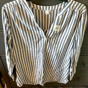 Brand New! Grey and white striped tunic